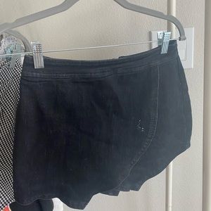 Wild honey black denim skort